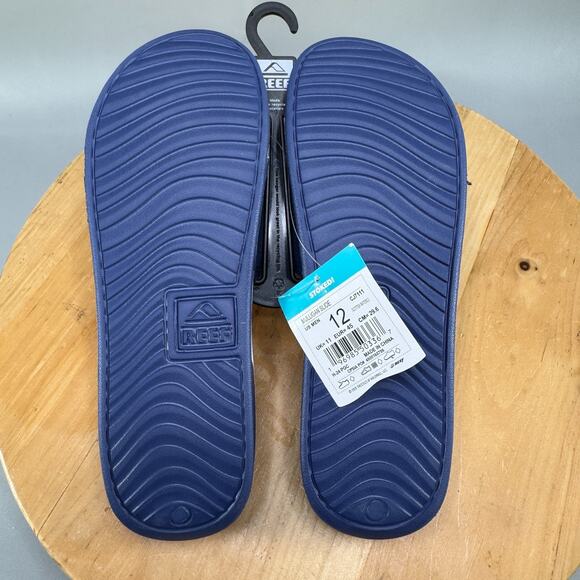 Reef Mulligan Slides Scottish Waters 2 Men's Size 12 Limited Blue Plaid NWT - Picture 6 of 7
